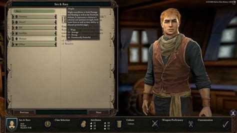 Pillars Of Eternity 2 Selecting Sex And Race Creating Character