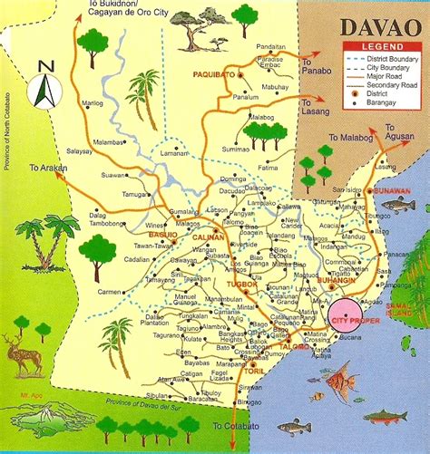 Davao Mapdavao Region Mapdavao City Map Of Philippinesdavao Road Map