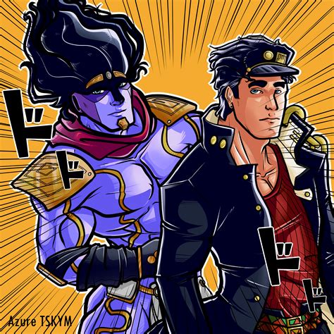 Star platinum materialized between your legs, his hands gripping the outer sides of your knees as he stood dangerously close to your heated body. Jotaro and Star Platinum by TSKYM on Newgrounds