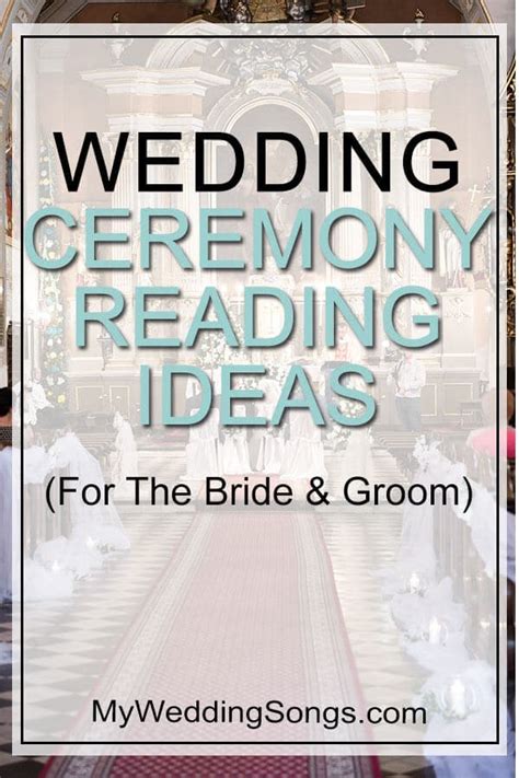 Wedding Ceremony Readings Ideas For Bride And Groom