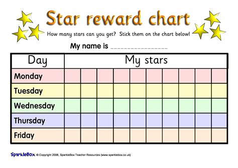 Reward Sticker Chart Printable