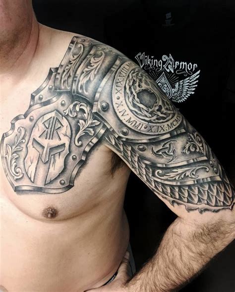 Viking Armor Spartan Tattoo Shoulder Armor Tattoo Viking Tattoo