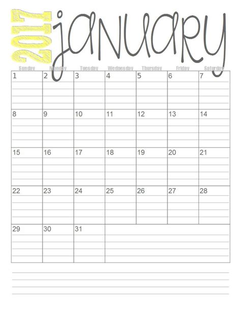 Free Printable Lined Monthly Calendar Template Printable Templates