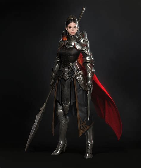 Artstation Knight Princess Goo Jjang Female Armor Fantasy Female