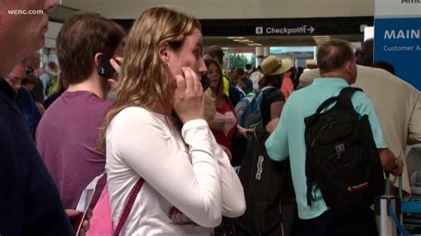 Hundreds Stuck At Charlotte Airport By Technical Glitch Youtube