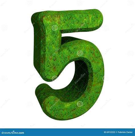 3d Number 5 Green Stock Photography Image 6912222
