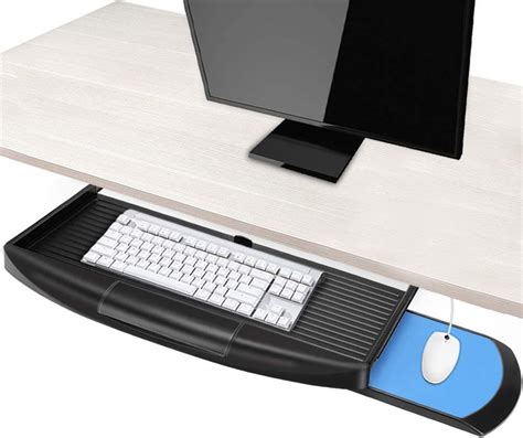 Keyboard Tray Under Desk With Mouse Platform Basecent Undermount