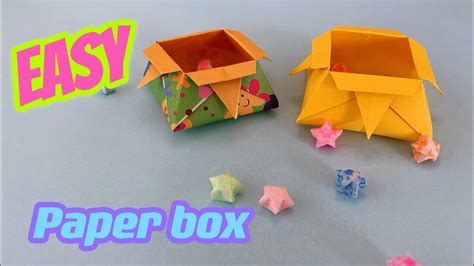 How To Make An Origami Boxeasy Paper Box Tutorial Youtube