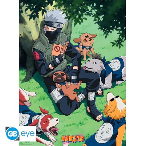 Naruto Poster Chibi 52x38 Kakashi And Dogs Abysse Corp