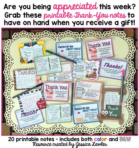 Print And Go Notes For Teacher Appreciation Week