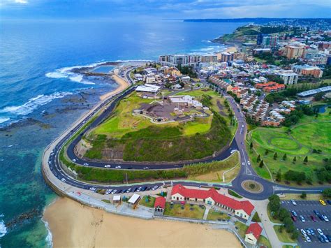 Newcastle Coastline Aerial View Of Newcastle Coastline Looking Over