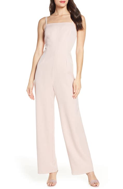 Wayf The Charlize Backless Jumpsuit In Nude Rose Modesens