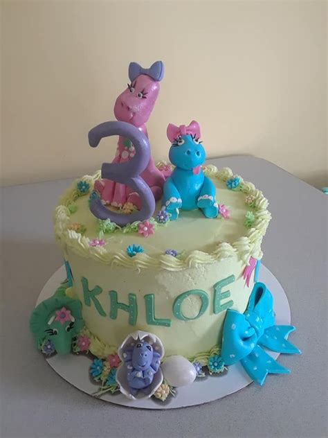 The neck is quite large to support the head so the model can stand by itself on a flat surface. Pastel Dinosaur Birthday Cake | Dinosaur birthday cakes ...