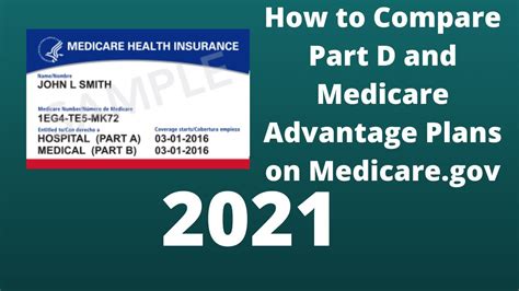 How To Compare Part D And Medicare Advantage Plans On