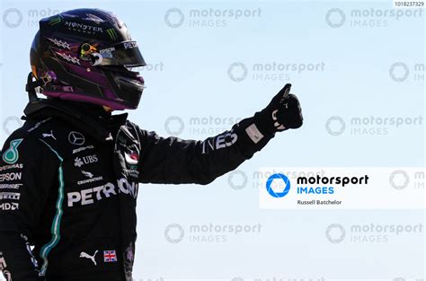Lewis Hamilton Mercedes Amg Petronas F1 Celebrates Pole Position