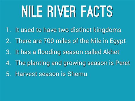 nile river ancient egypt facts