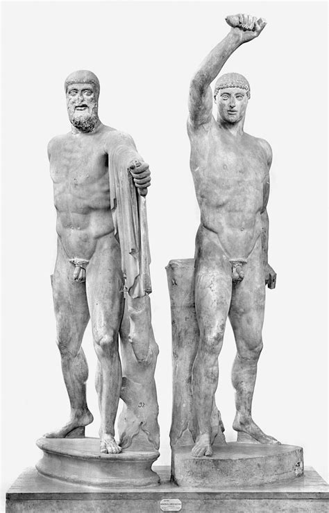 Sculptural Pairing Of The Tyrannicides Harmodius And Aristogeiton