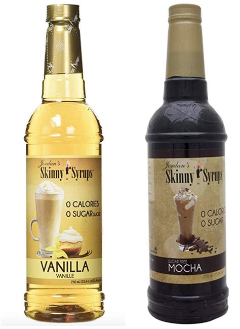 Jordans Skinny Syrups Sugar Free Coffee Syrup Combo Vanilla And
