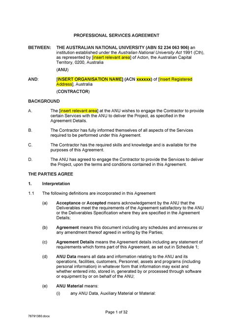 Continued Service Agreement Template