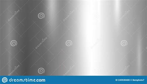 Stylish Panoramic Background Silver Steel Metal Texture Vector Stock