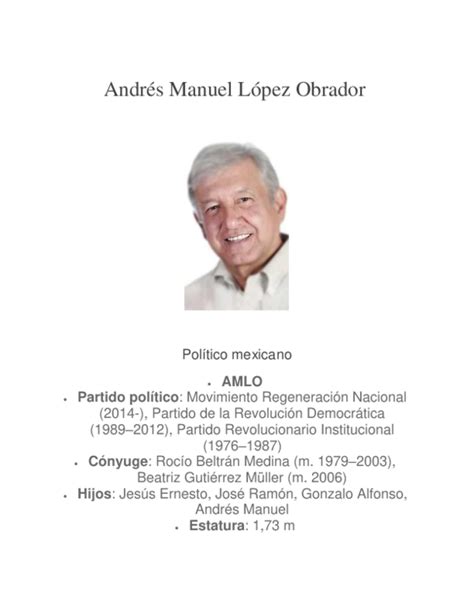 Doc Andrés Manuel López Obrador Lis Sdanchez