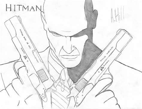 Microsoft's xbox family now spans 4 generations. Hitman Agent 47 Drawing Sketch Coloring Page