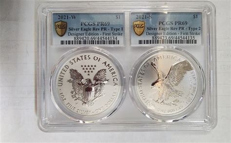 American Eagle 2021 Reverse Proof Two Coin Set Designer Edition In Dual