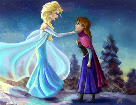 Elsa And Anna Frozen By Dreamyartistroxy3 On Deviantart