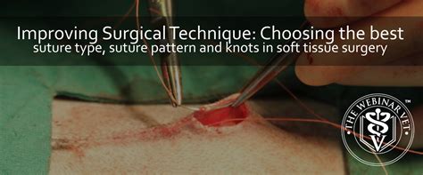 Improving Surgical Technique Choosing The Best Suture Type Suture