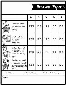 Individual Behavior Chart Freebies 39 S Teaching Snippets