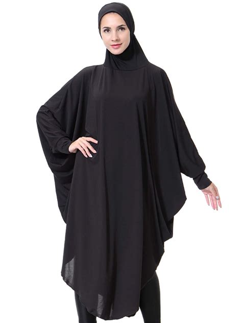 Arab Muslim Women Prayer Long Hijab Khimar Maxi Dress Set Jilbab