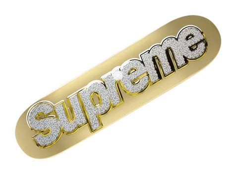 Supreme Bling Logo Deck In Gold Grailed