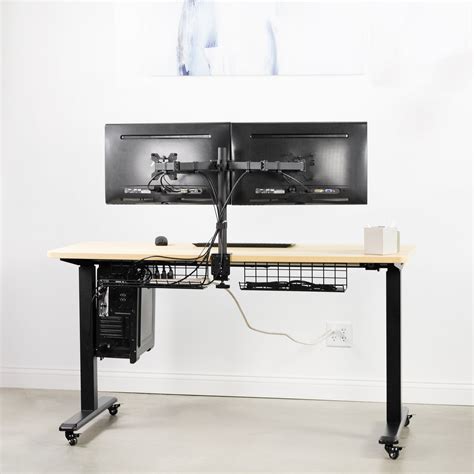 desk ac06 1b 1bw 2b 2bw under desk cable management racks vivo desk solutions screen