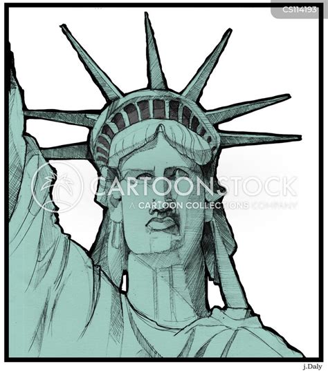 Hand drawn cartoon chinese tourist day statue of liberty. Statue Of Liberty Cartoons and Comics - funny pictures ...