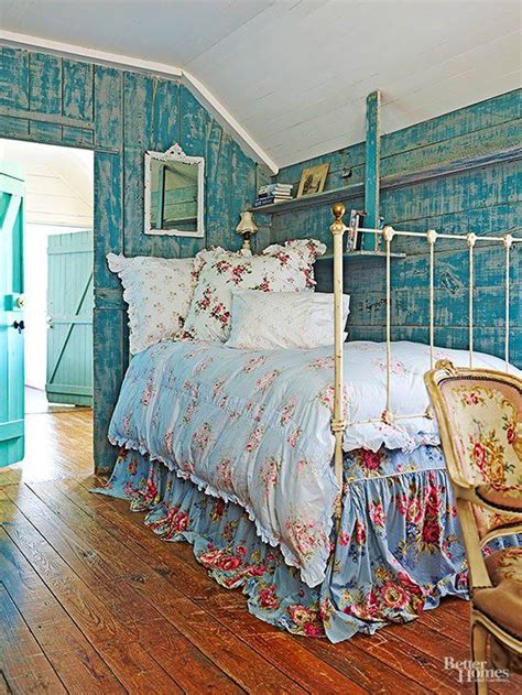 Teal Bedroom Country Cottage Decor English Cottage Style Shabby