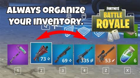 Always Organize Your Inventory Fortnite Youtube
