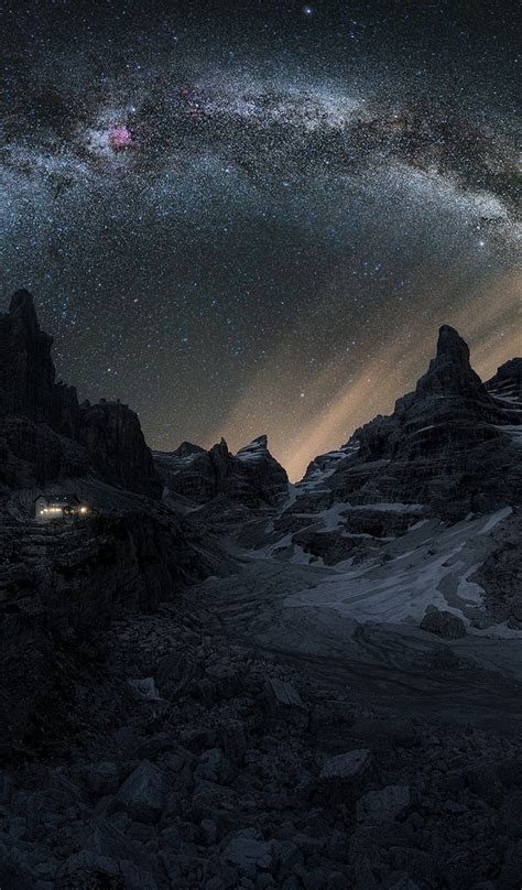 600x1024 Resolution Dolomites Mountains Milky Way 600x1024 Resolution