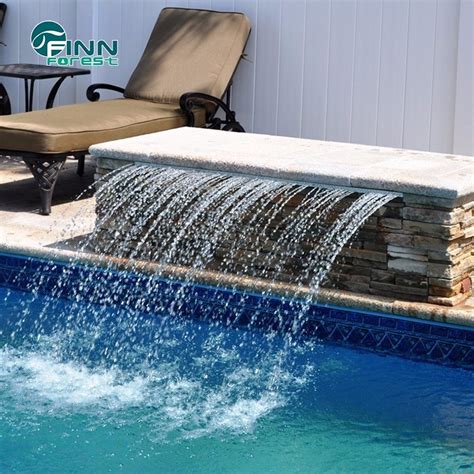 Stainless Steel Indoor Or Outdoor Spa Pool Wall Fountain China Wall