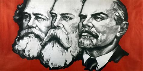 Poster Depicting Karl Marx Friedrich Engels And Lenin Beach Towel For