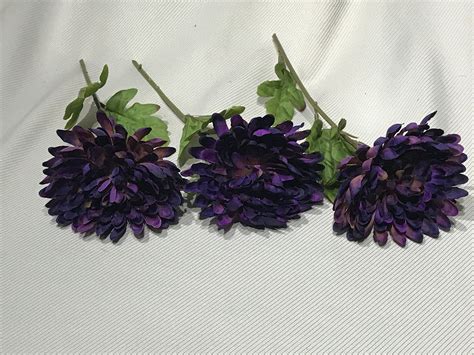 artificial silk purple chrysanthemums 3 purple chrysanthemums purple flowers for bouquets purple