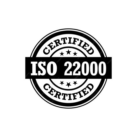 Premium Vector Iso 22000 Certified Label Badge Vector Illustration