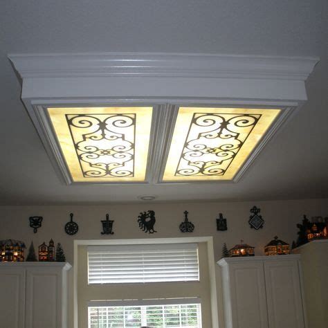 Above the drop ceiling they plug into receptacles along the joists. Kitchen Light Cover Panels | Fluorescent light covers ...