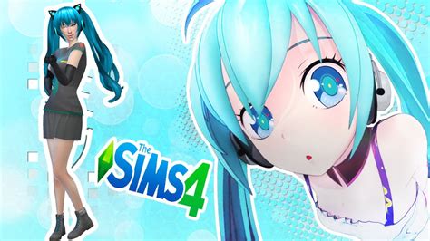 Sims 4 Create A Sim Miku Hatsune Youtube