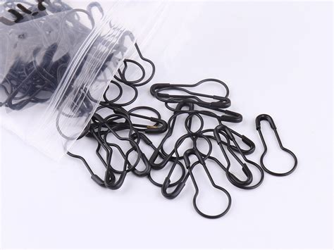 Black Safety Pins Bulb Safety Pins Tag Pins Coiless Safety Etsy