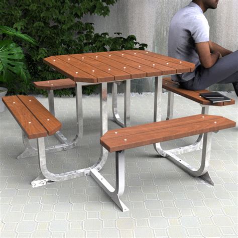 Square 4 Sided Picnic Table Draffin Street Furniture