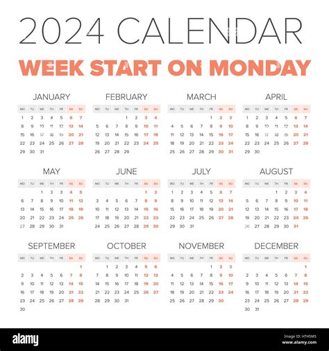 Calendar For Week Starts Monday Free Template Ppt Premium Download 2020