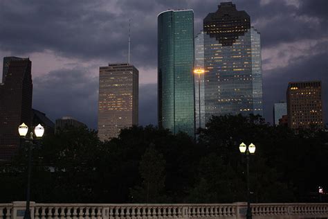 Downtown Houston At Sunset Photograph By J Bb