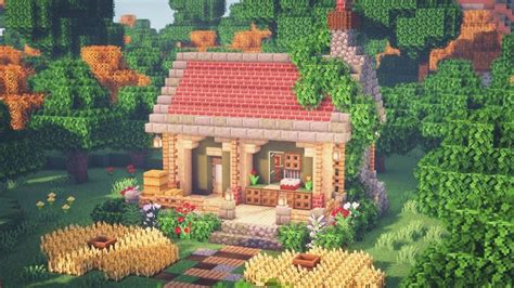 Minecraft How To Build An Aesthetic Cottage Youtube In 2021 Cute