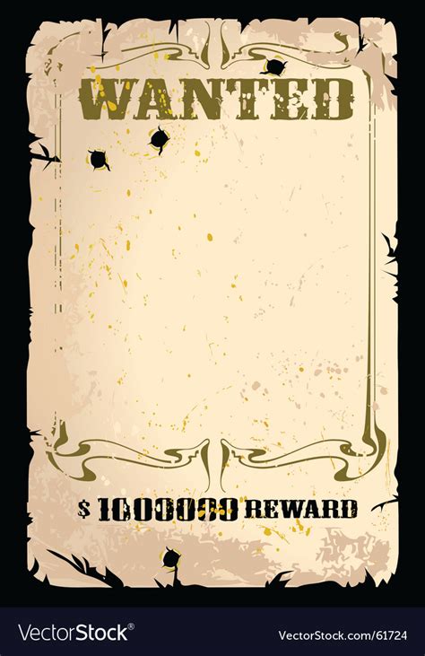 Royalty Free Wanted Poster Background Clip Art Vector