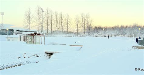 Beautiful White Snow In Laugardalur Valley In Reykjavík